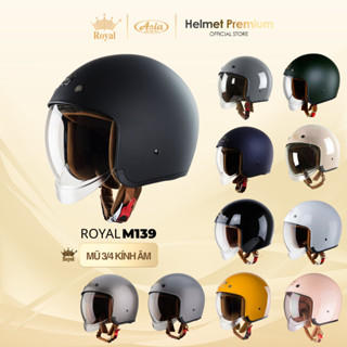  Mũ Bảo Hiểm Royal M139 Chính Hãng - Nón Bảo Hiểm 3 4 Kính Âm Chống Nắng Bảo Hành 1 Năm 