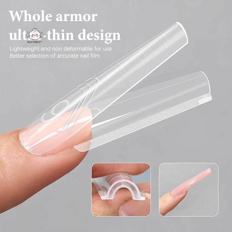 Maybest Sandwich Dual Nail Forms 280 chiếc 14 Size Extensions-Dual Forms Coffin Almond Nail Forms To