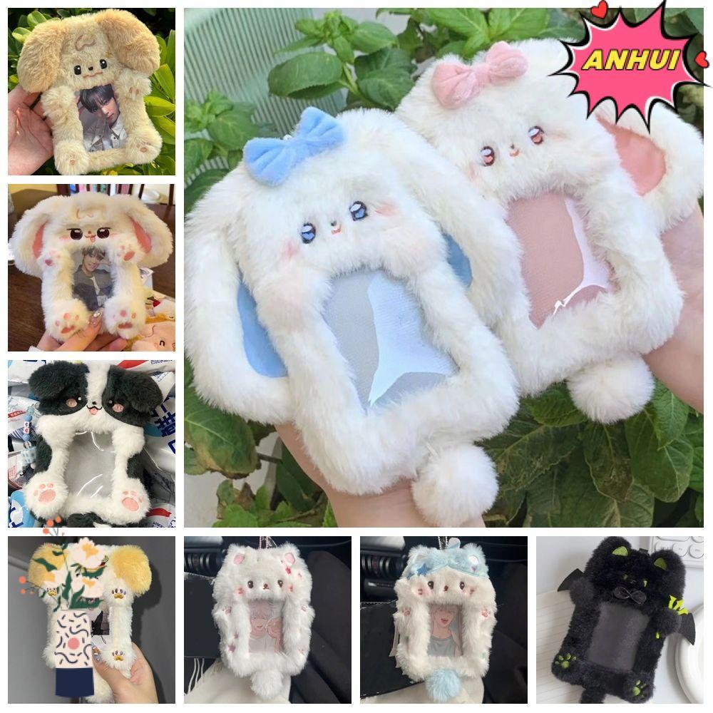 Hộp đựng thẻ ảnh ANHUI, Thỏ tai to / Border Collie Đa chức năng Photocard, Phim hoạt hình Thỏ / Chó 