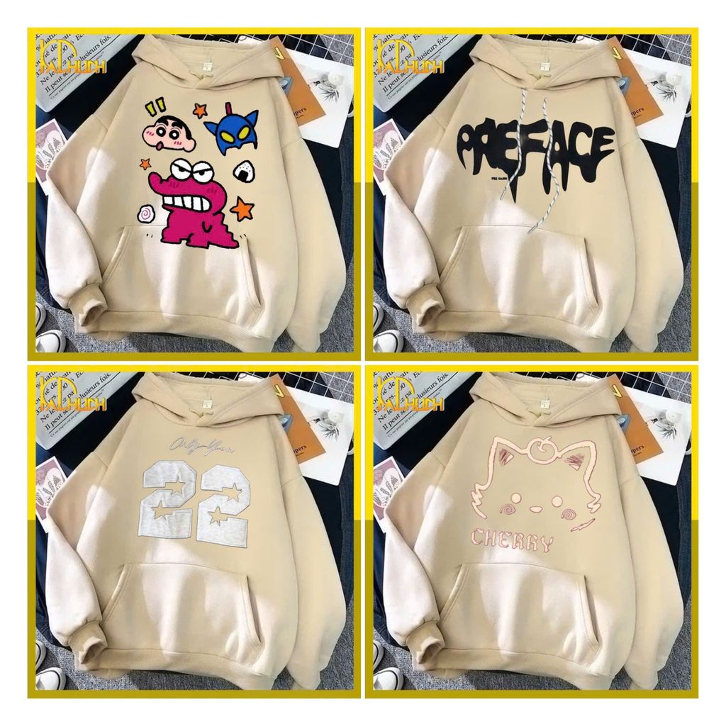 ( XẢ HÀNG ) Áo Hoodie Nỉ Mùa Đông Unisex Form Rộng Đẹp Giá Rẻ Vô Địch-linstore