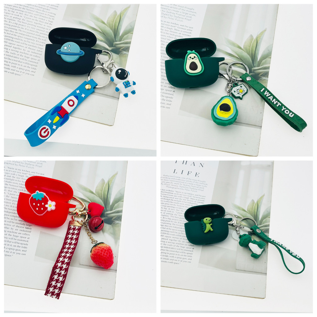 Phim hoạt hình Vỏ điện thoại nghe cho Beats Studio / Solo Buds Case Silicone có nắp keychian cho Bea