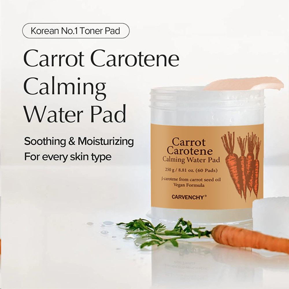 SKIN FOOD Carrot  Carotene Calming Water Pad - shipping from korea  60 pads