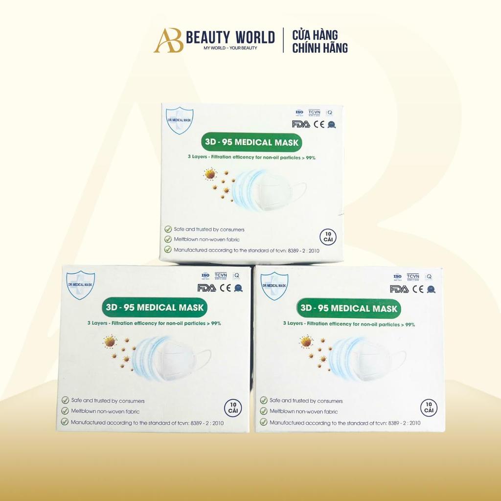 Khẩu trang 3D Medical Mask - 10 Miếng AB Beauty World