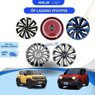 VINFAST Combo 4 Ốp Lazang Có Logo Vinfast VF3 VF5s Size 16 Inch, Tự Lắp Đặt Dễ Dàng Tại Nhà