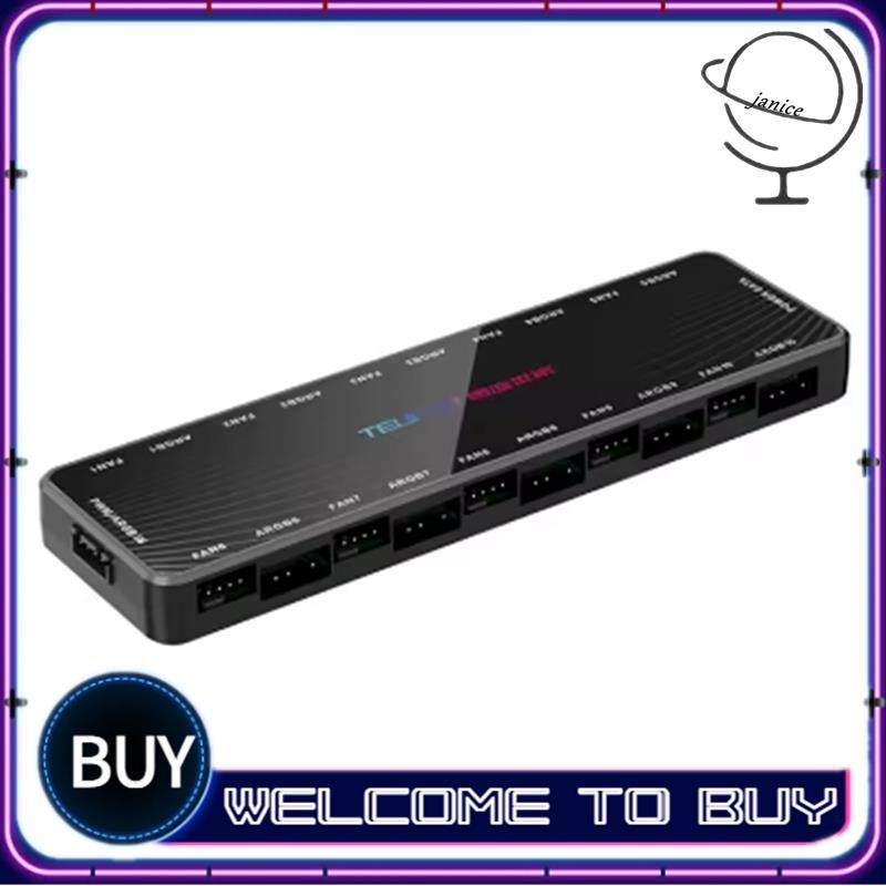 Bộ chuyển đổi HUB quạt 2 trong 1 LP-10 ARGB / PWM HUB với bộ điều khiển ARGB