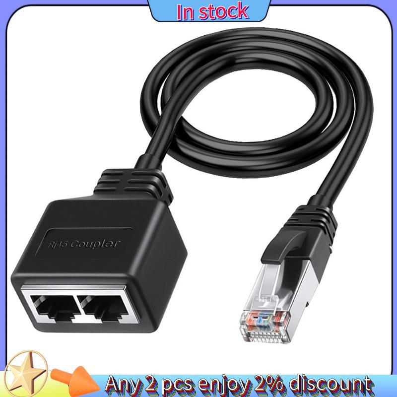 Còn hàng-LAN Ethernet Adaptador RJ45 Nam sang 2 Nữ Bộ chia RJ45 1 đến 2 Cáp chuyển đổi mạng LAN Ethe