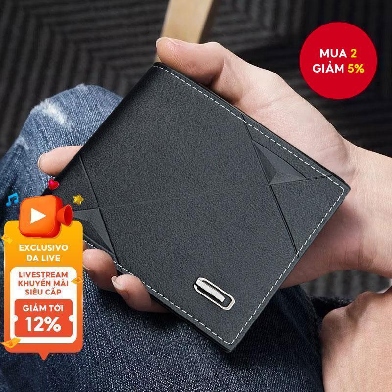 Ví da nam mỏng - Bộ tổ chức nhiều ngăn thẻ với túi đựng tiền xu | Giữ tiền mặt và thẻ
