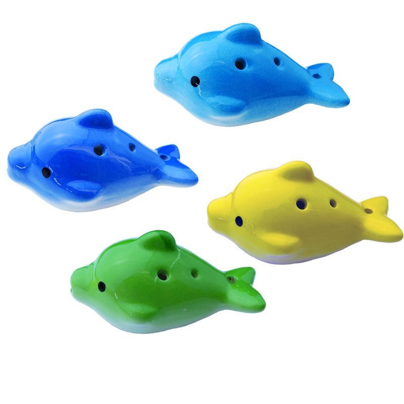 Hongyin 6 lỗ Ocarina Royal Blue Dolphin Động vật hoạt hình Ocarina Nhà sản xuất Bán buôn Ocarina Âm 