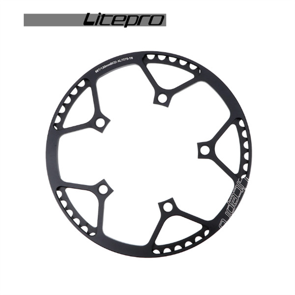Nhông đĩa Litepro có chặn xích-130BCD-AL7075 T6 - 56T/ 58T cho xe đạp thể thao