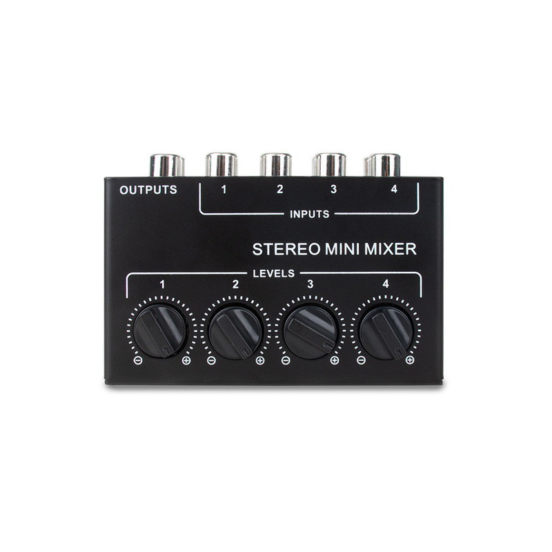 Bộ trộn âm thanh nổi thụ động MINI MIXER CX400 - Hub âm thanh RCA 1 đầu vào 4 đầu vào cho điện thoại
