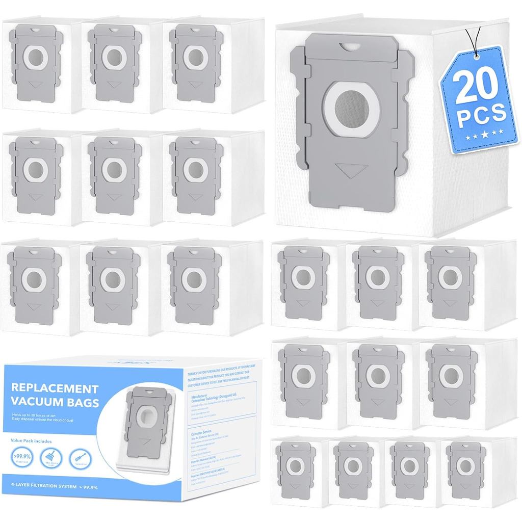 20 Gói Túi Hút Chân Không Cho iRobot Roomba i7 i7 + i8 i8 + i3 i3 + i4 i4 + i6 i6 + j7 j7 + s9 s9 +,
