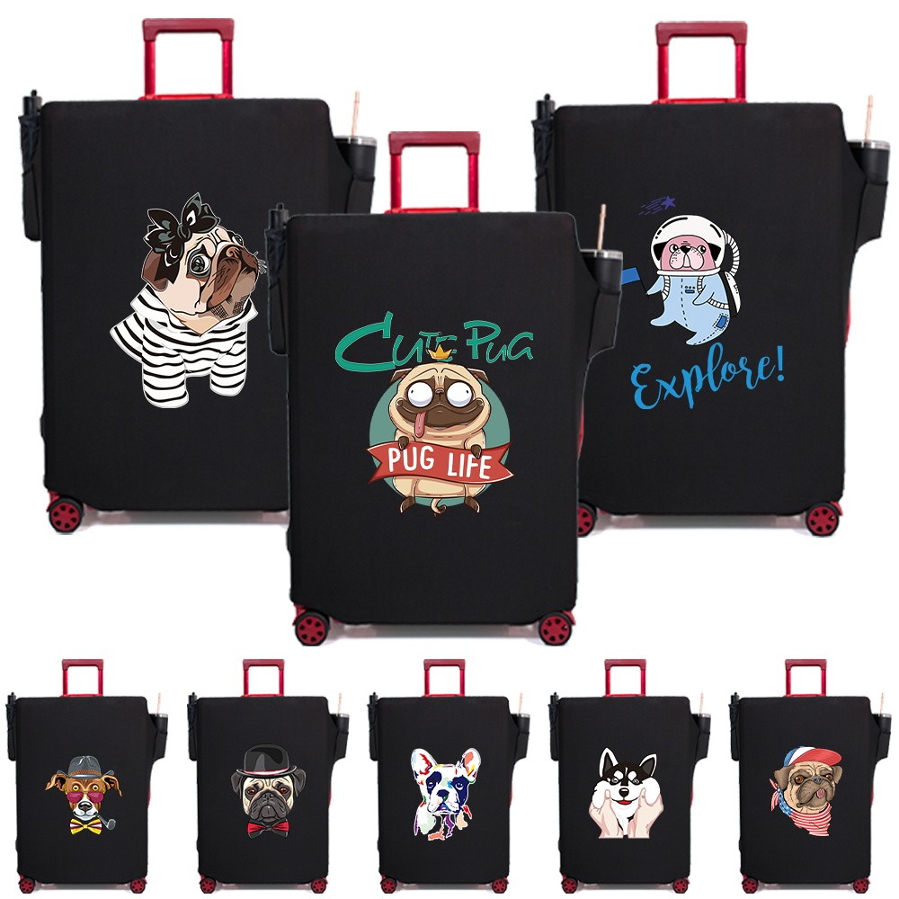 highly elastic Printed three openings Cartoon  luggage cover Scratch-resistant Travel luggage cover 