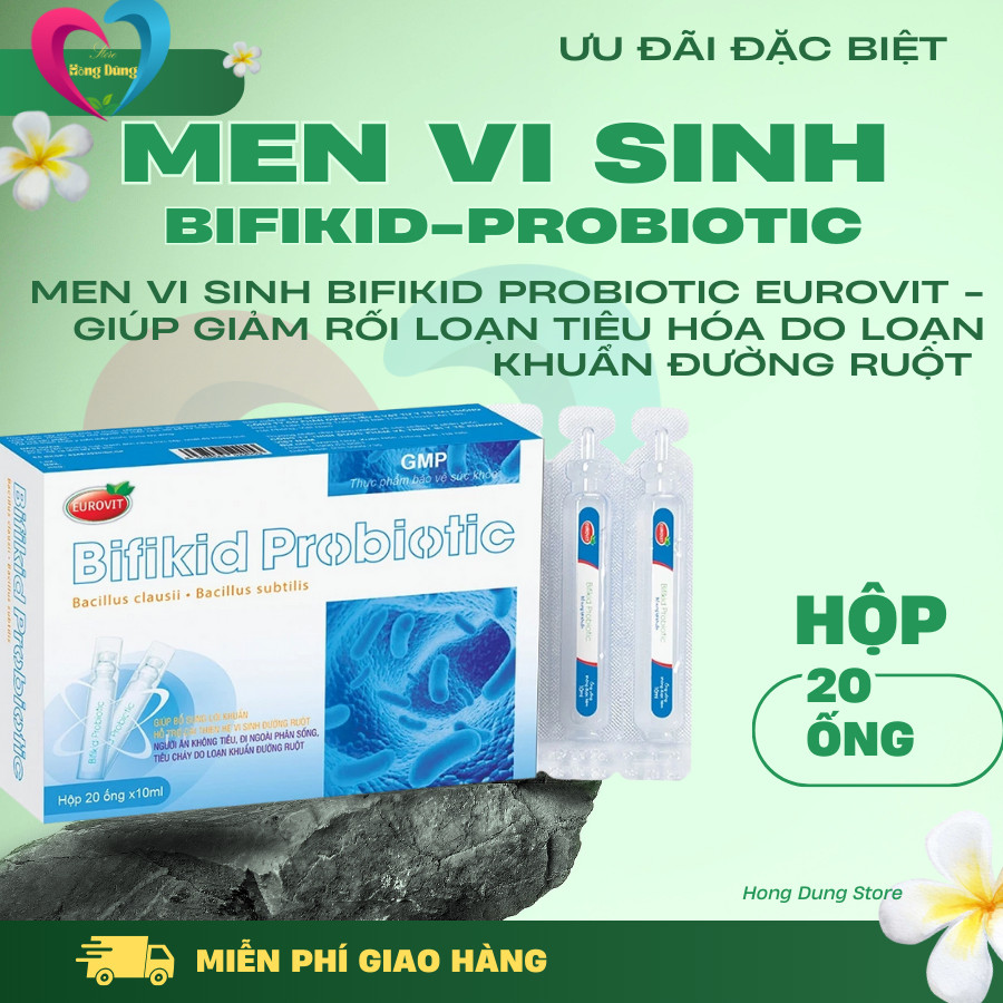 Men Vi Sinh Bifikid Probiotic Eurovit - Giúp Giảm Rối Loạn Tiêu Hóa Do Loạn Khuẩn Đường Ruột