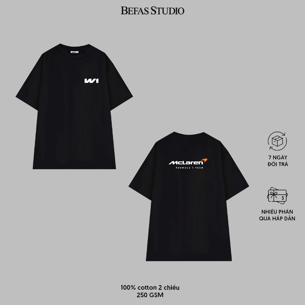 McLaren W1 T-Shirt - Áo Thun McLaren W1 - Áo Siêu Xe McLaren F1 - Áo thun Oversize