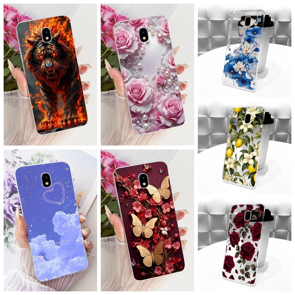 Ốp Lưng Trong Suốt Cho Samsung J5 2017 J5 Pro Mèo Dễ Thương Thời Trang Bướm Ngộ nghĩnh 2D Sơn Vỏ Cho