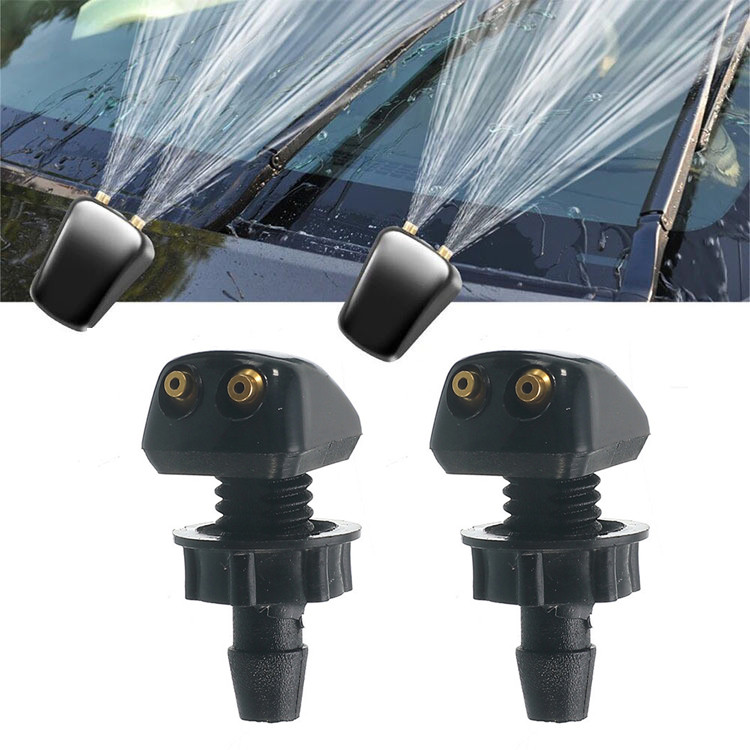 Set 2 Vòi Phun Nước Rửa Kính Chắn Gió Xe Hơi 4 Chiều 8mm 9mm, Bộ 2 Vòi Phun Nước, Tiện Lợi, Đa Năng, Màu Đen, DễLắpĐặt==