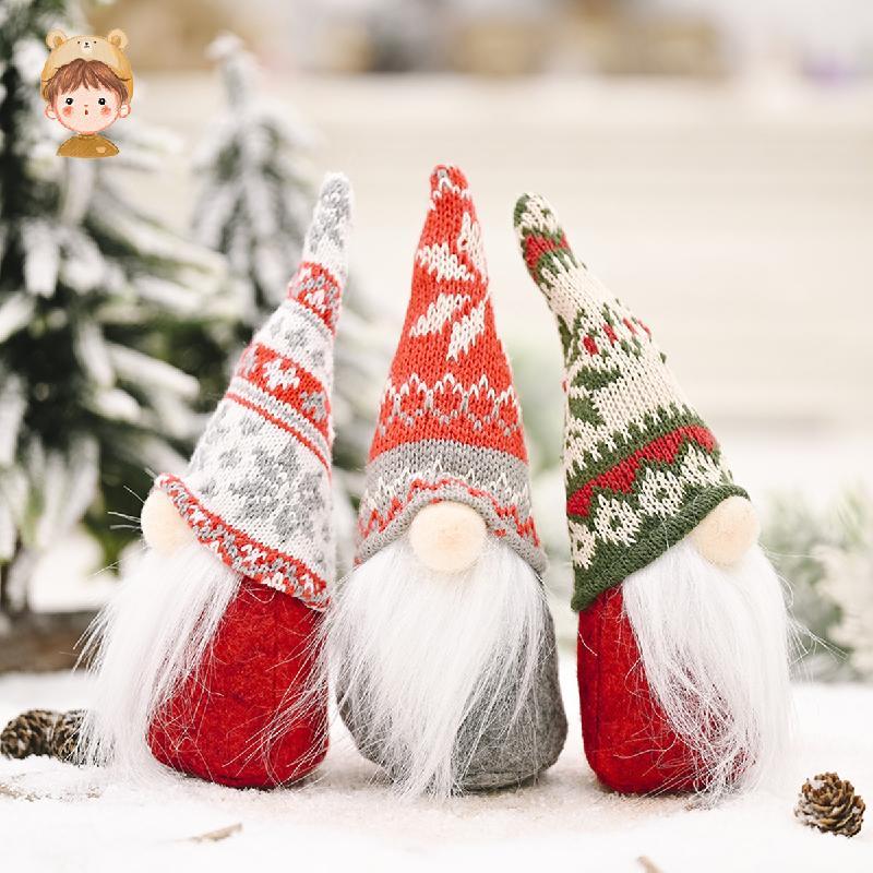 Handmade Mềm Nỉ Giáng Sinh Gnome Gnome Gnome Nhỏ Các Bức Tượng Nhỏ, Trang Trí Giáng Sinh Cho Cây Và 