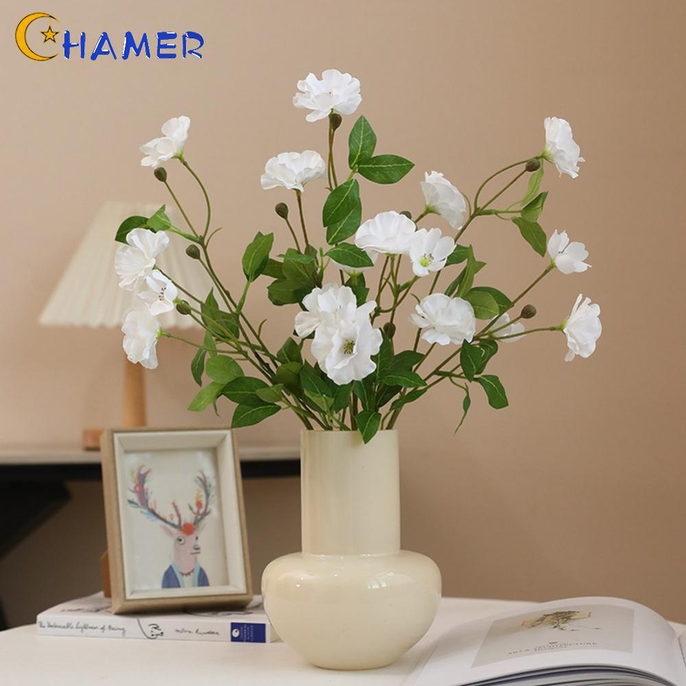 【CHAMER】45cm Silk Butterfly Dew Lotus Bouquet Artificial Flower for Home and For Wedding【HomeLiving】