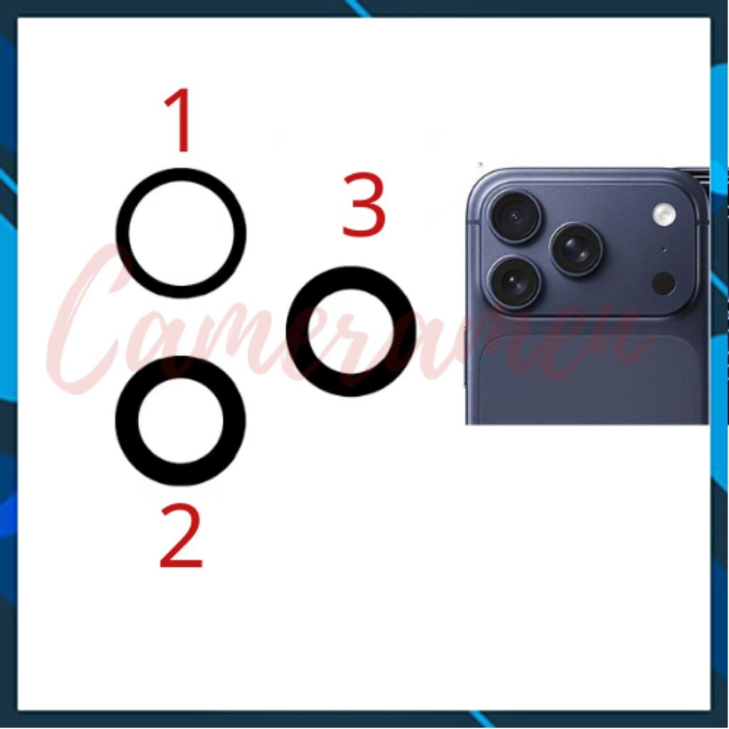 Kính Camera IP 17 Pro / Iphone 17 Pro / IP 17Pro ( Zin )