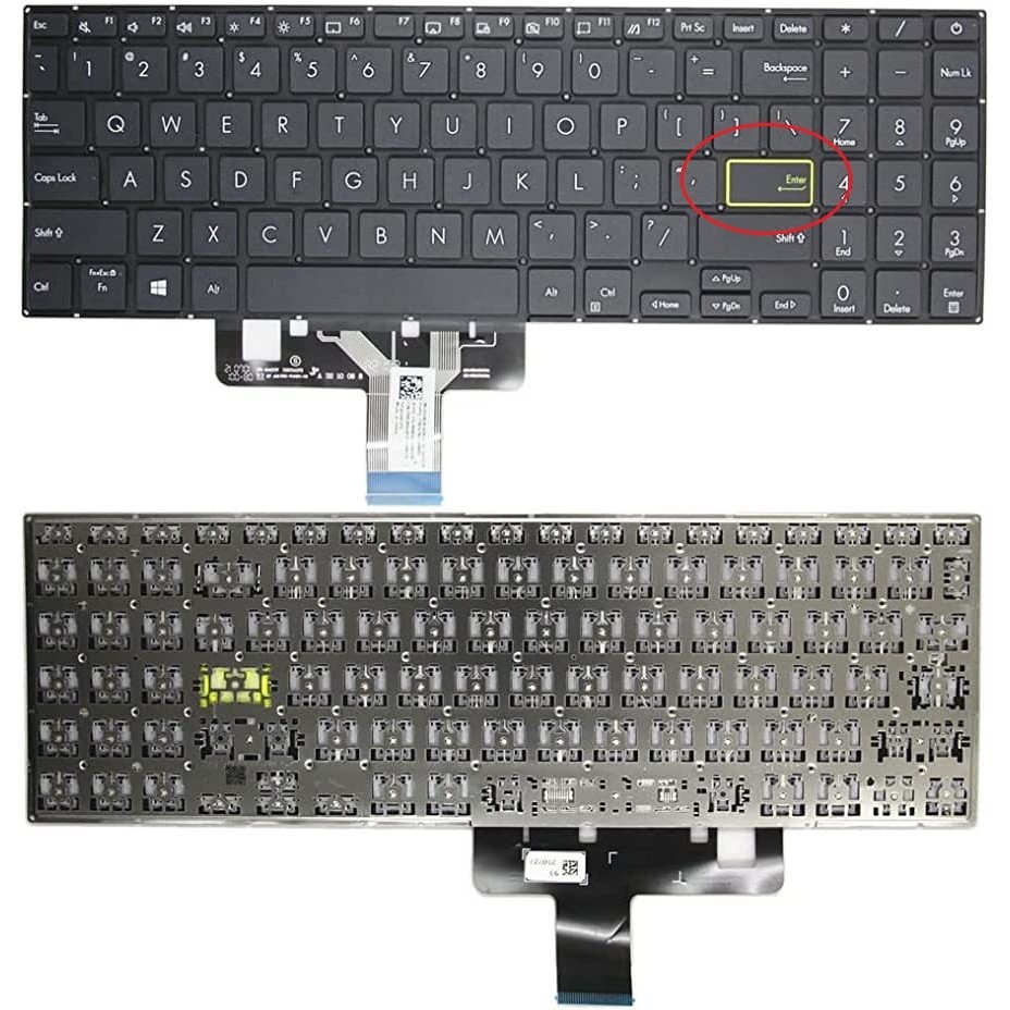Bàn phím Laptop Asus Vivobook X521 X521FA X521FL X521EA X521EQ X521UA X521IA X521JQ (Màu Đen)