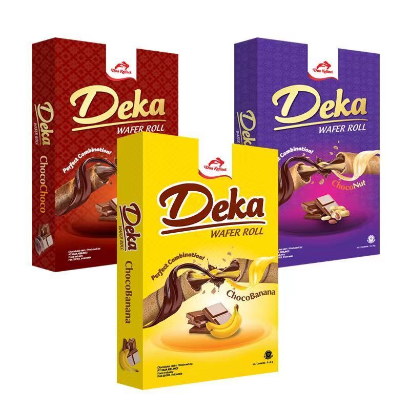 Indonesia Nhập Khẩu Deka Thương Hiệu Thỏ Trắng Đỏ Chocolate Trái Tim Bánh Wafer Cuộn Bánh Quy Đậu Ph