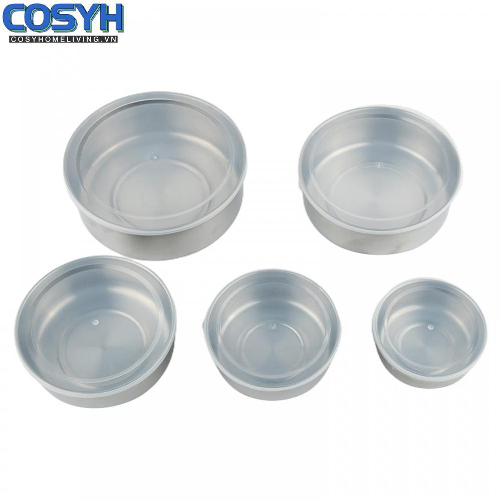 <cosyh>5 Piece Stainless Steel Containers with Clear Plastic Lids Perfect for Meal Prep