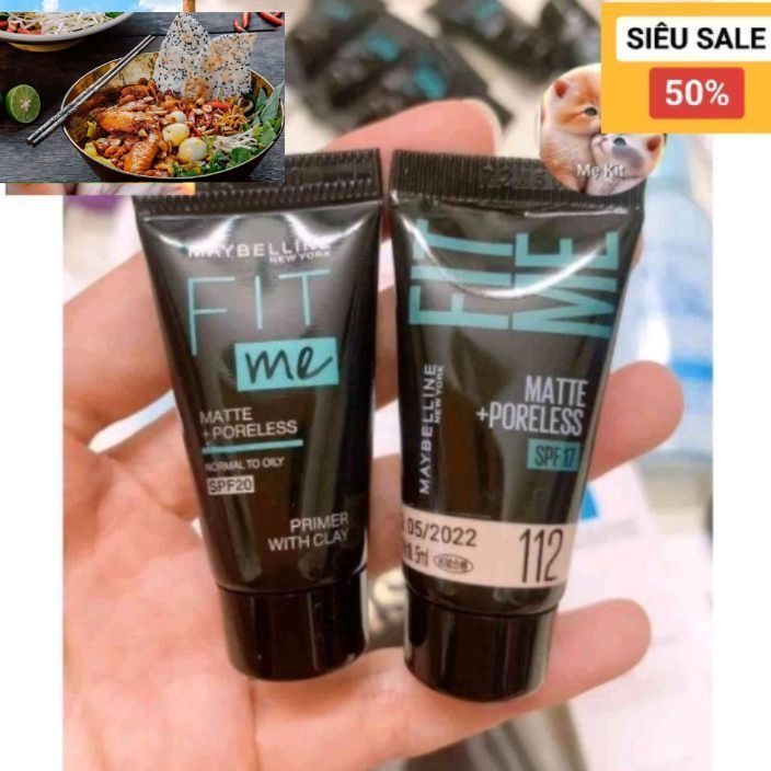 (COMBO 2) Kem nền maybelline Fit Me Foundation 5ml tone 120 DẠNG GÓI - Kem lót Maybelline fit me