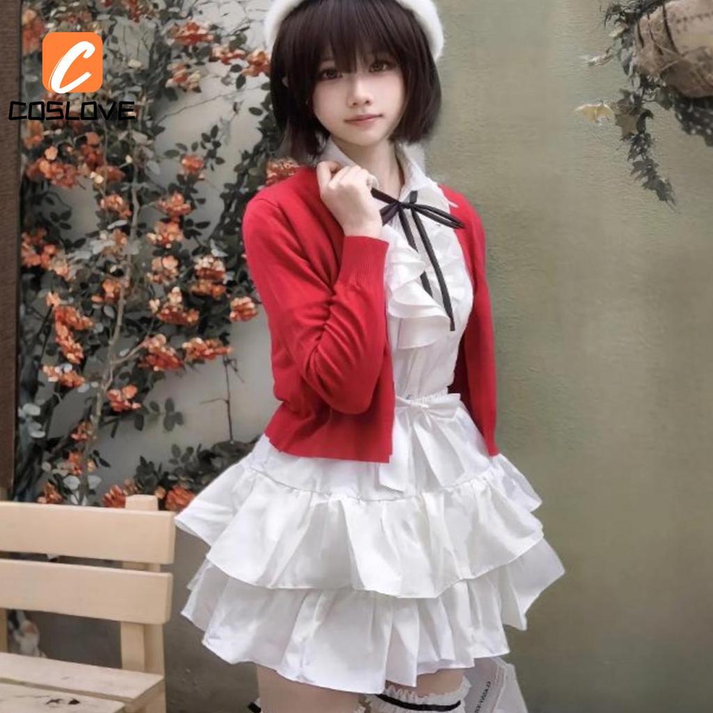 Anime Saekano Megumi Kato - Trọn bộ cosplay váy trắng dành cho nữ