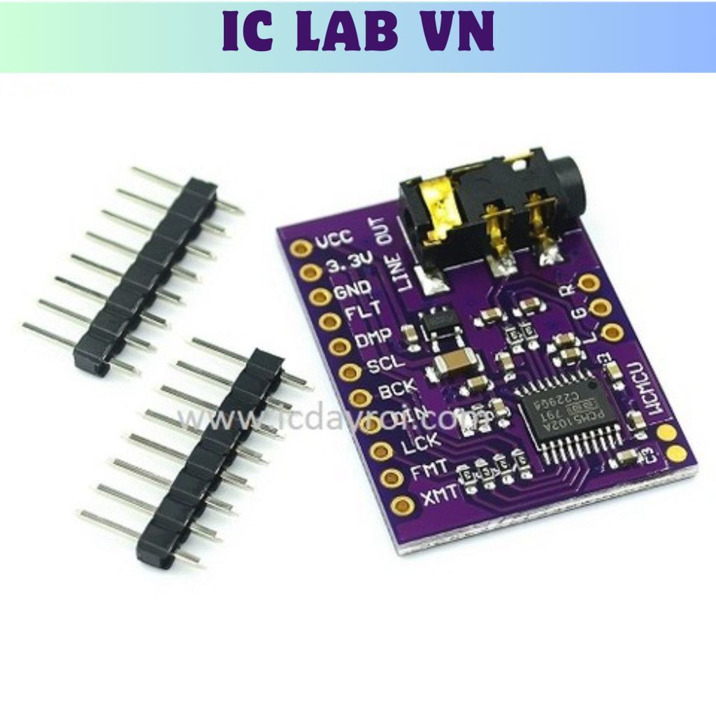 Mạch Chuyển Tín Hiệu DAC I2S PCM5102 Ic Lab VN