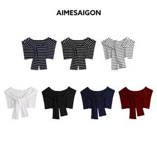 Aimesaigon Khăn Choàng Thuỷ Thủ Cotton - Borip Sọc Ngang Basic Phụ Kiện Khoác Vai Mix Áo Phong Cách Hàn Quốc Thu Đông