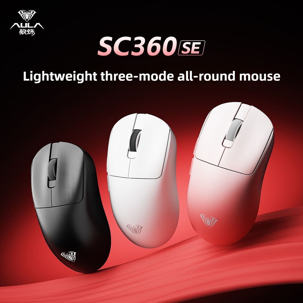 AULA SC360SE Không Dây Bluetooth Có Dây Ba Chế Độ Chuột 10000DPI Trò Chơi Tay Nhỏ Và Vừa Nhẹ Máy Tính Notebook Chuột