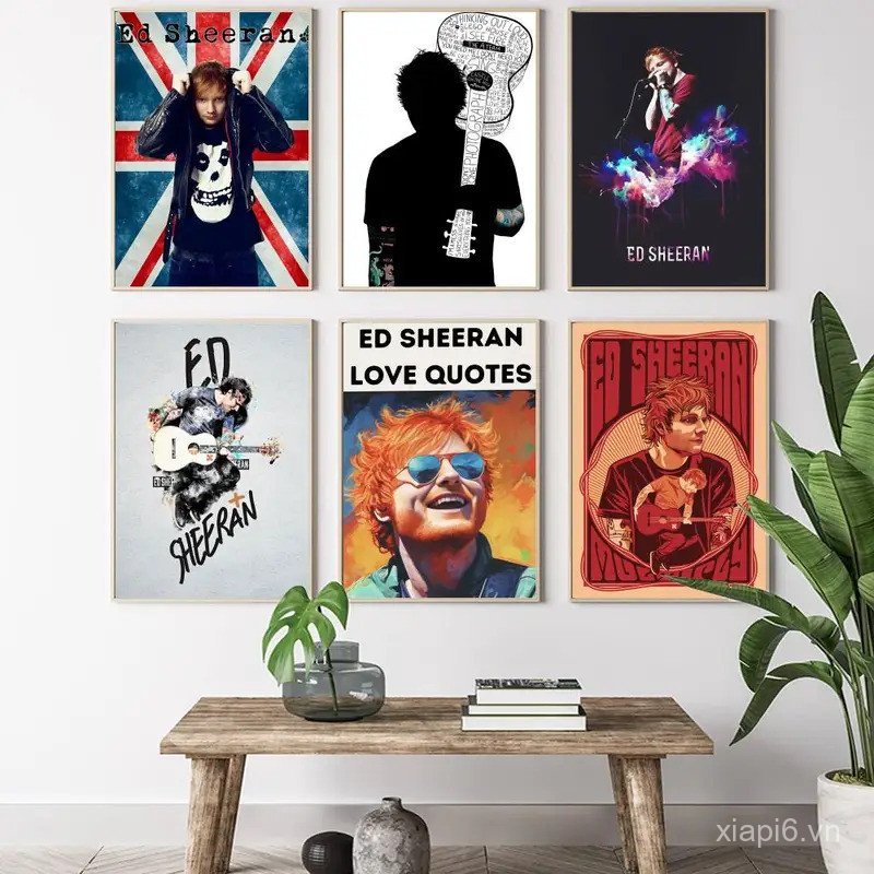 Ed Sheeran Ca Sĩ Poster Cao Cấp Nghệ Thuật Poster Nhà Thanh Cafe Trang Trí Retro In Hình Trang Trí T