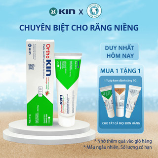  Kem Đánh Răng Ortho Kin Cho Răng Niềng Chỉnh Nha Sạch Mảng Bám Ngừa Sâu Răng Hôi Miệng 75ml 