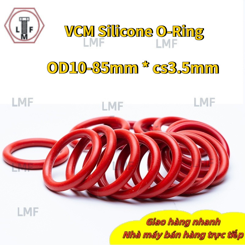 [[LMF-VN-32]] Vòng niêm phong cao su Vòng chữ O VCM Silicone O-Ring OD10-85mm * cs3.5mm Miếng đệm ch