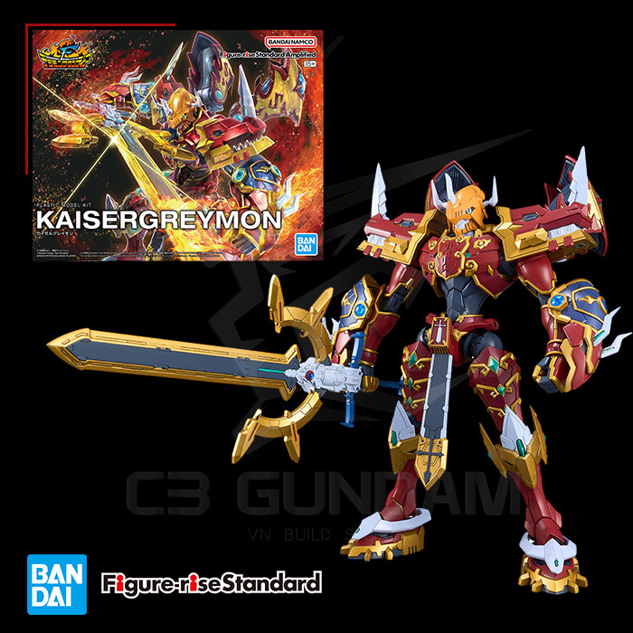 [BANDAI] MÔ HÌNH FIGURE RISE STANDARD Kaiser Greymon (Amplified) [DIGIMON] KaiserGreymon  C3 Gundam 
