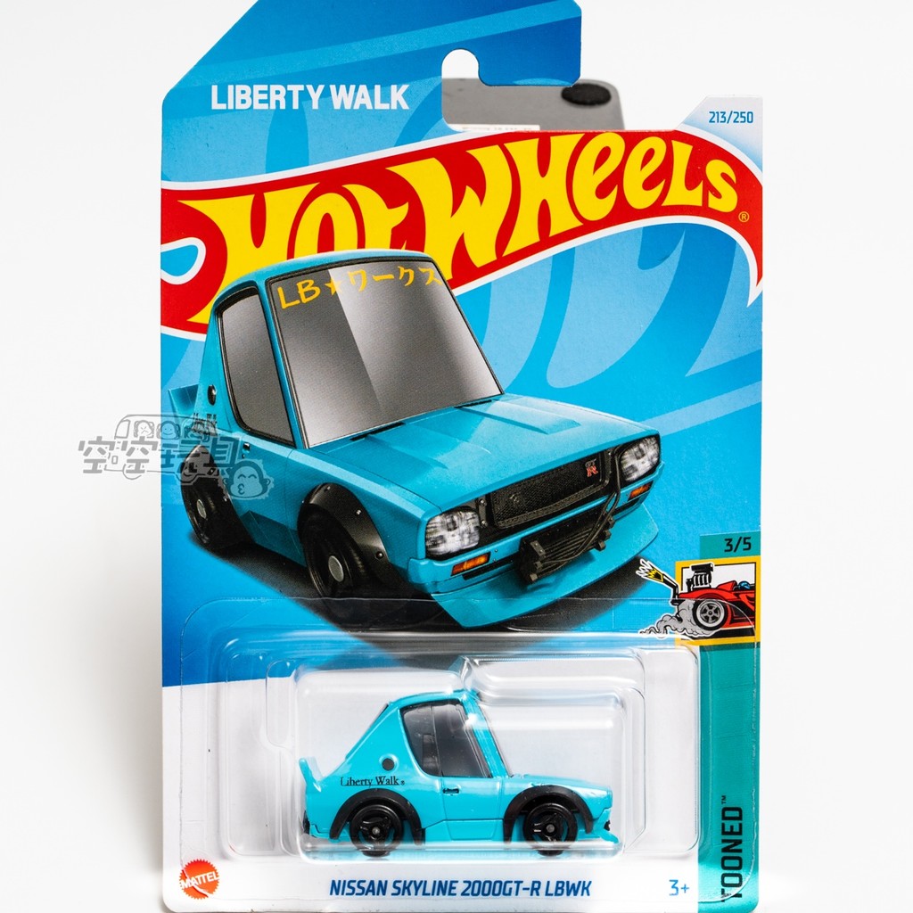 Không. 213 NISSAN SKYLINE 2000GT-R LBWK Q Phiên bản NISSAN Blue Hot Wheels Xe thể thao nhỏ