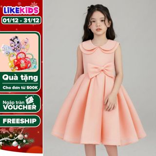  Đầm bé gái công chúa kiểu dáng CỔ SEN cao cấp xinh xắn phù hợp đi tiệc TAFTA MH44 D63 - LikeKids 