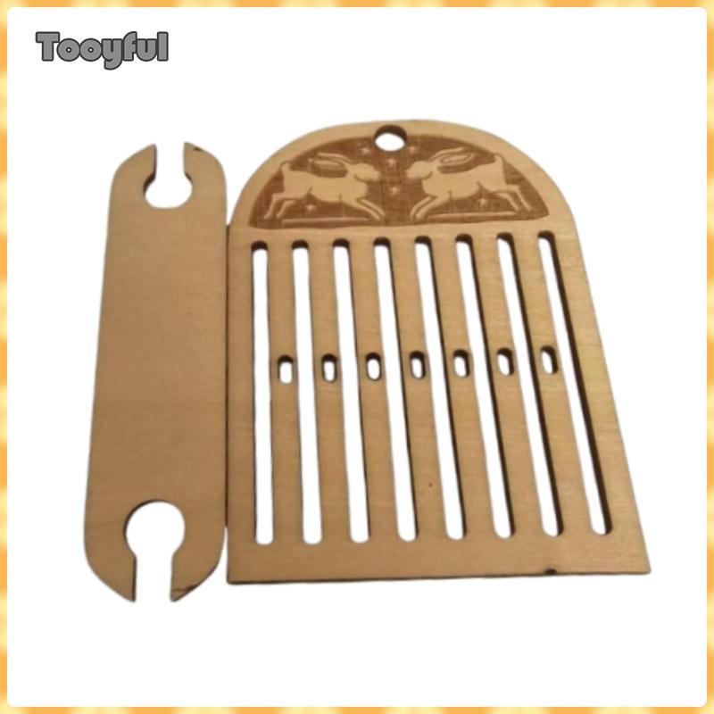 Cứng Huddle Backstrap Loom Kit cho Bandweaving Gỗ Dệt Loom Kit Dễ dàng sử dụng Di động cho tay DIY C