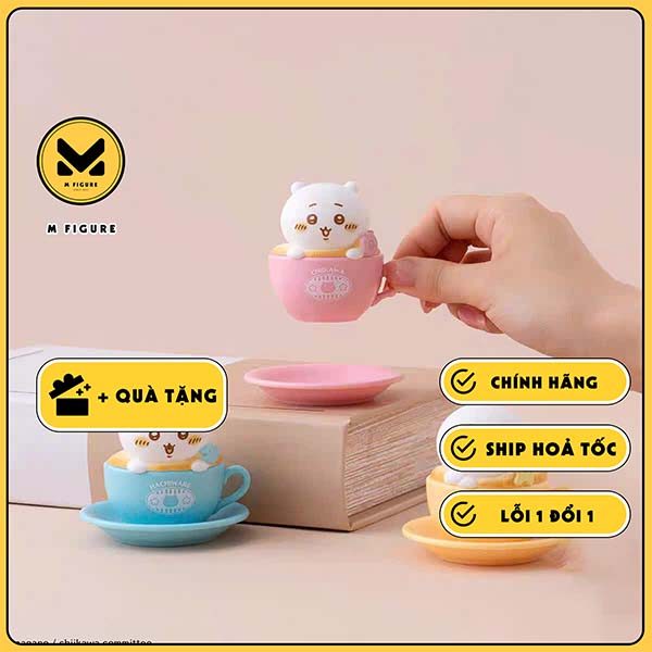 MÔ HÌNH Chiikawa - Chiikawa Teacup Art Case Figure (BANDAI) FIGURE CHÍNH HÃNG