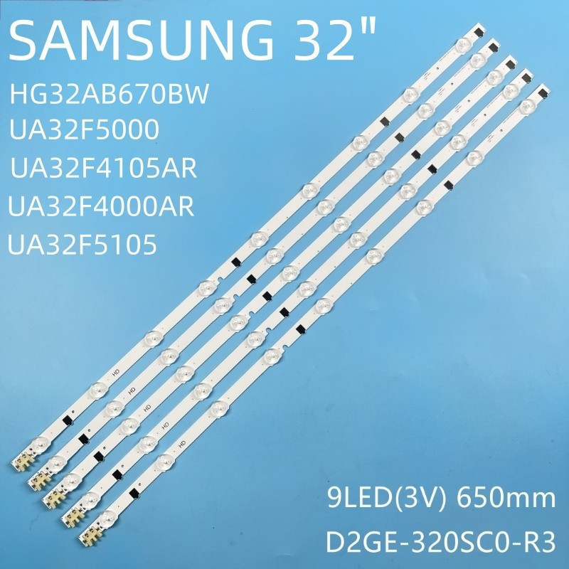 (MỚI) LED TV SAMSUNG 32F4100 32F4001 32F4500 32F5000 100% MỚI BỘ 5 BARS MỖI THANH 9 BỘ 3V