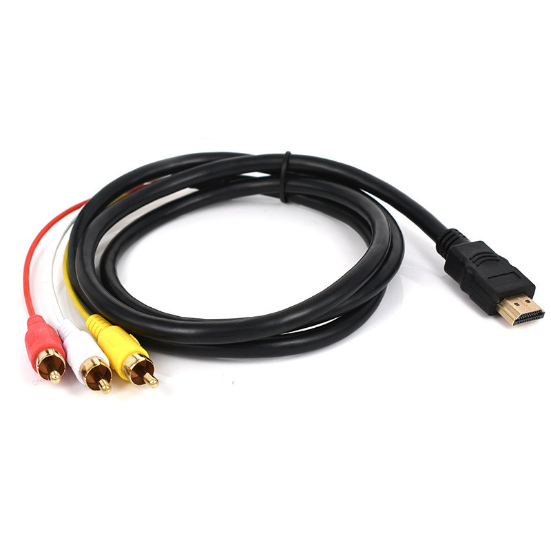 HDMI TO AV HDMI TO 3RCA Đỏ Vàng Trắng Khác Biệt Cáp Video Âm Thanh HDMI ĐẾN 3RCA