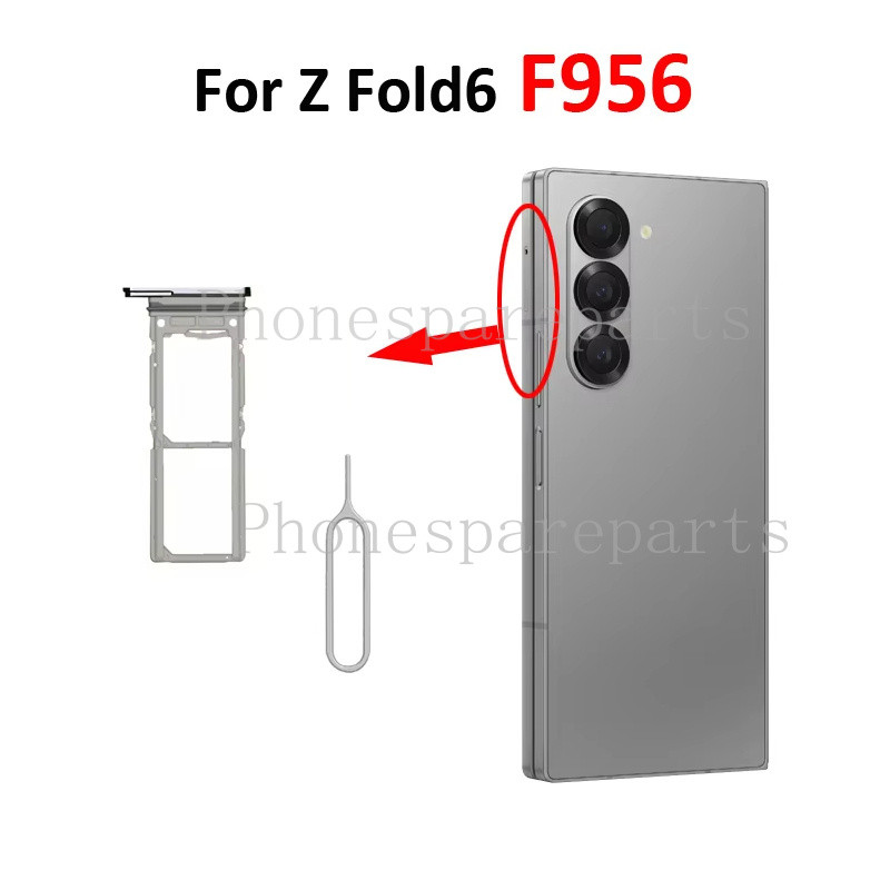 1 Cái Cho Samsung Z Gấp 6 F956 F956B F956U F956W F956N SIM Chip Khay Khe Cắm Giá Đỡ Bỏ Túi Z Fold6
