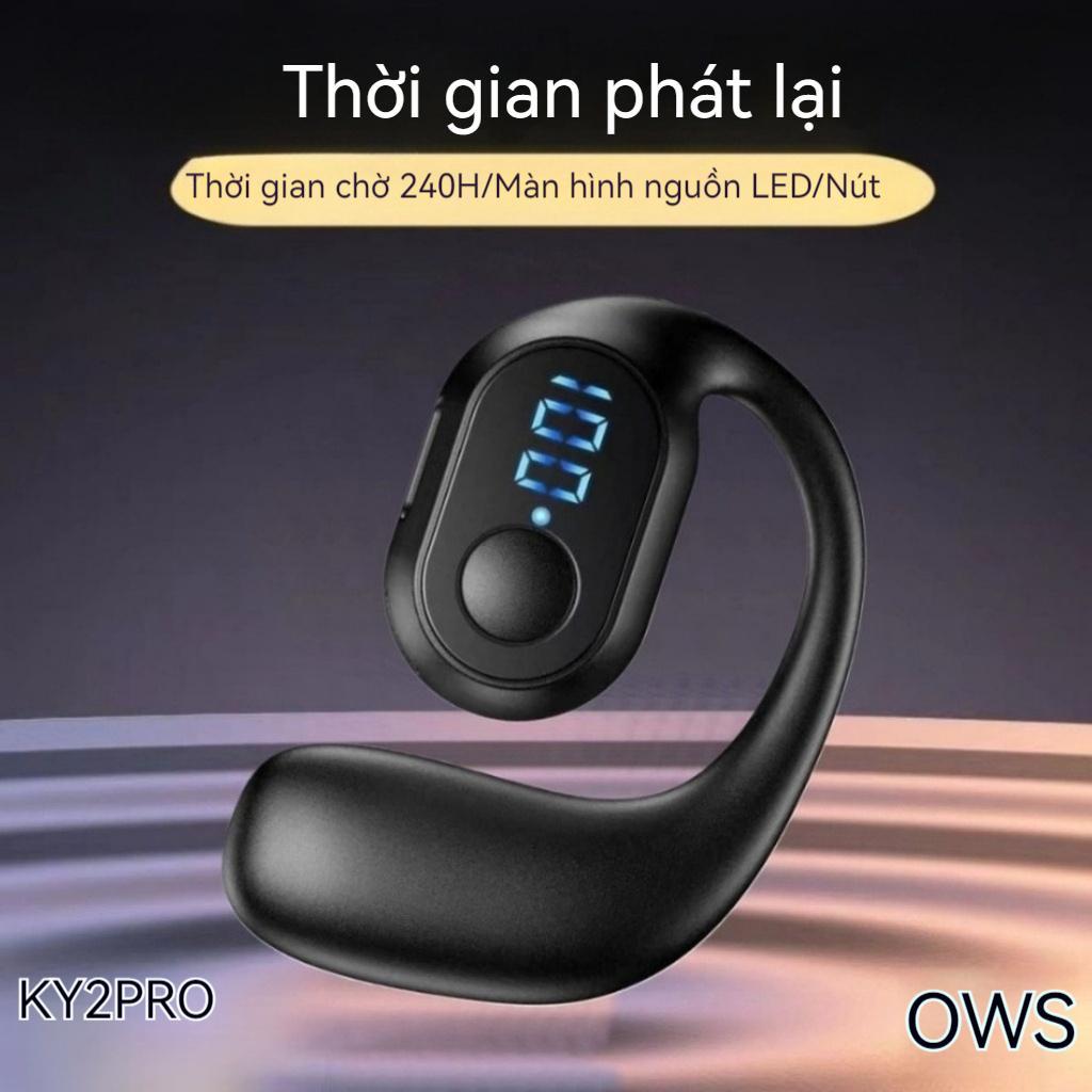 Tai nghe không dây Bluetooth một tai Màn hình nguồn LED Điều khiển Tai nghe thể thao KY2 Pro