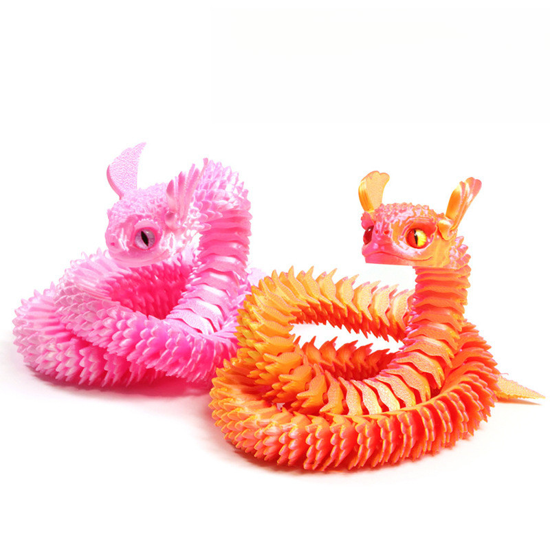 Đồ chơi In 3D Python Nuốt Python Medusa Đồ trang trí thủ công Nhiều màu Tùy chọn Quà tặng đầy màu sắ