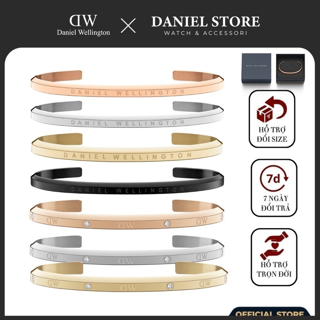 [Khắc Tên Theo Yêu Cầu] Vòng Tay Daniel Welington Classic Cuff V1 - Lumine DW Chính Hãng - dwstoresg.
