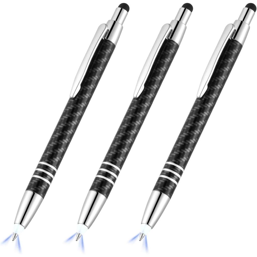 Bút có đèn chiếu sáng Glovion có đèn LED 3 trong 1 Stylus Bút bi có đèn để viết trong bóng tối - Gói
