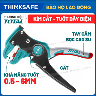  Kìm tuốt dây điện mỏ quạ Total THT15606 kìm cắt kẹp có thể tuốt nhiều lõi tuốt đầu hoặc giữa dây  - Thinksafe 