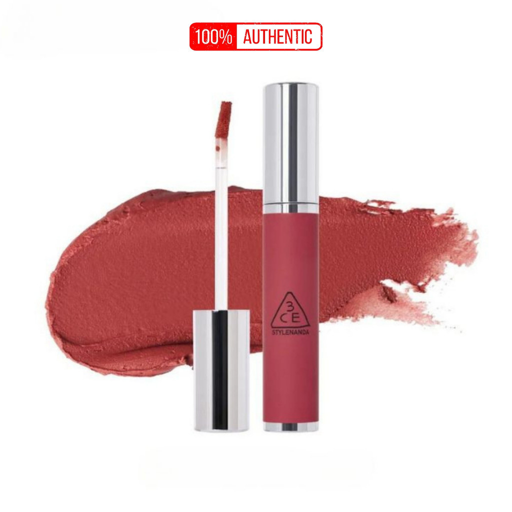 Son Kem 3CE Paintingcot Đỏ hồng đất quyến rũ, chất son "bùn" mềm mịn