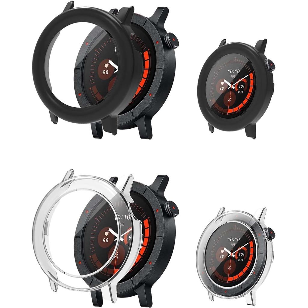 Ốp 2 gói cho CMF Watch 3 Pro, Vỏ bảo vệ Đồng hồ thông minh, Phim kính cường lực 9H tích hợp, PC cứng