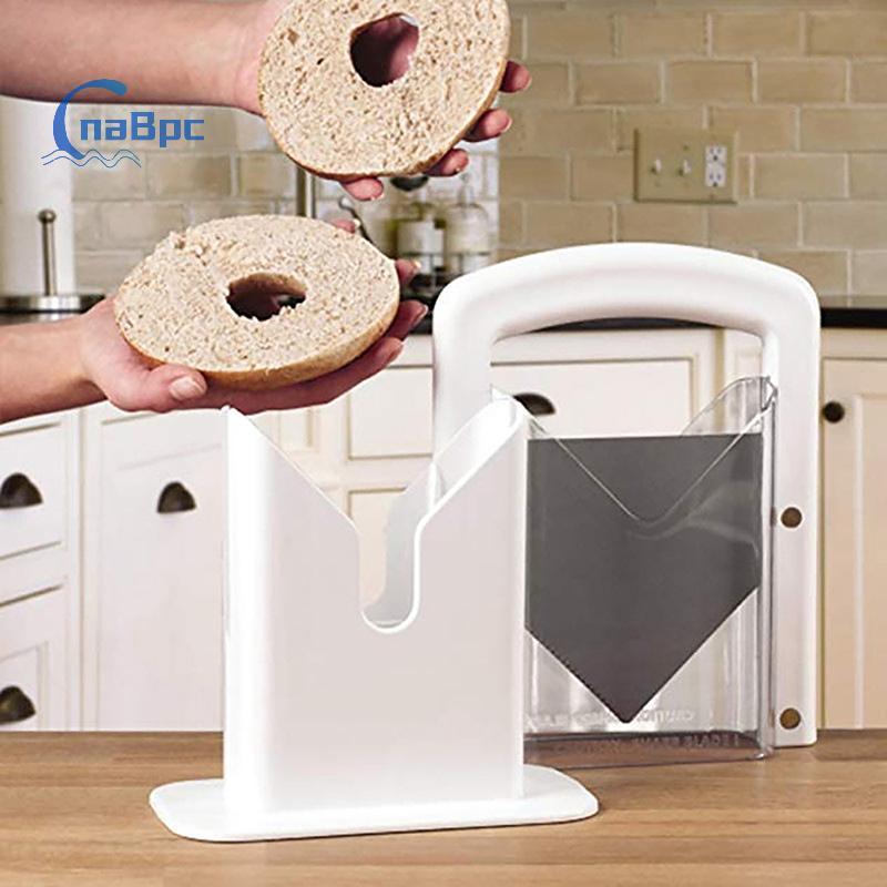< CnaBpc > 2023 Máy thái lát đa năng Oril Bagel mới bằng thép không gỉ de Bread Cake Buns Máy cắt bá
